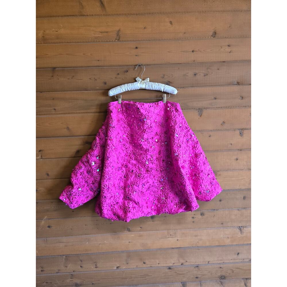 Valentino Mini Dress 2022 Pink PP Collection Jacquard Hot Pink Lurex Sequin 36 0 - Picture 2 of 16